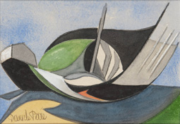 Barques échouées, Aquarelle, sans date.